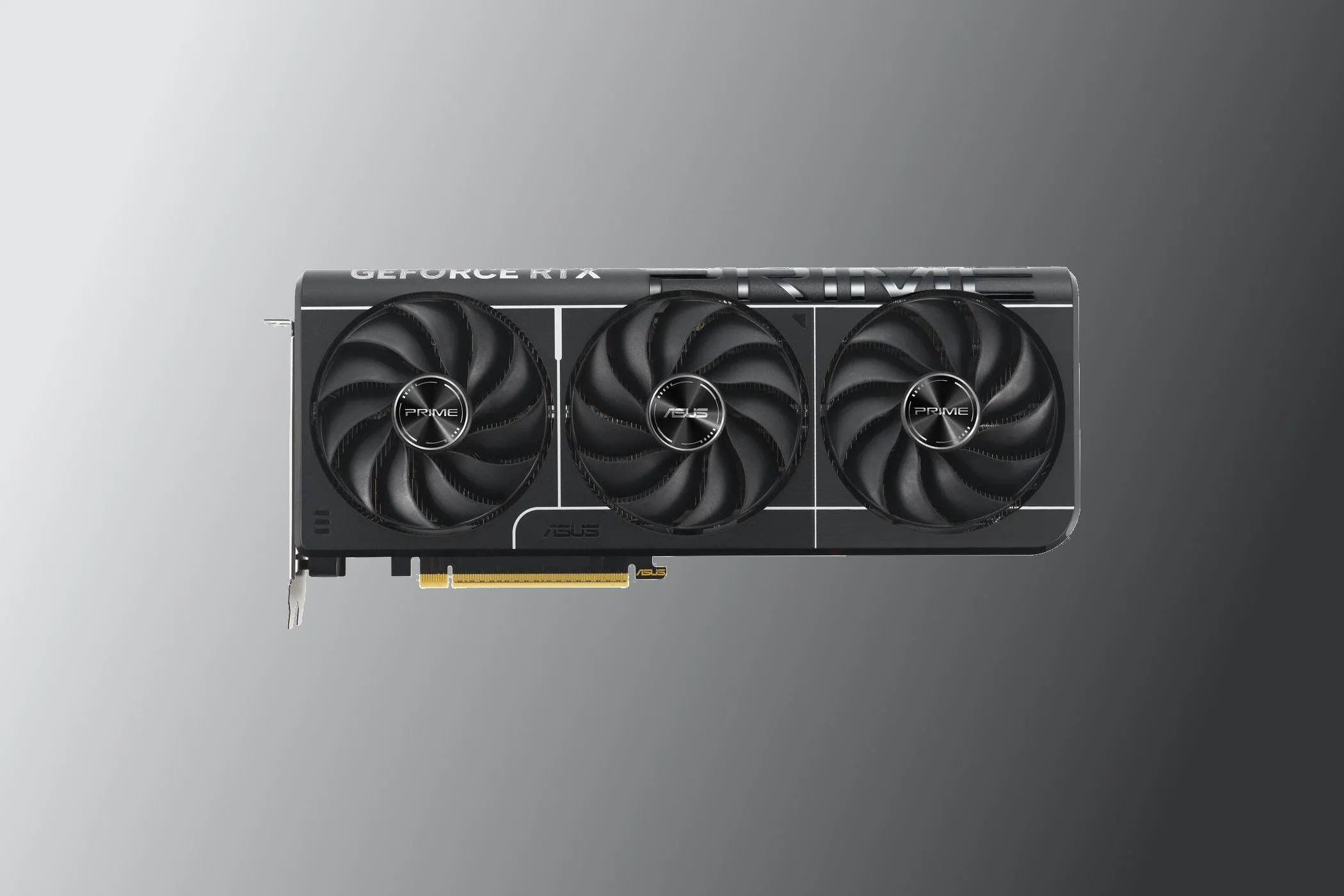 Render card đồ họa Asus GeForce RTX 5070 Ti Prime với thiết kế đơn giản, hiệu quả