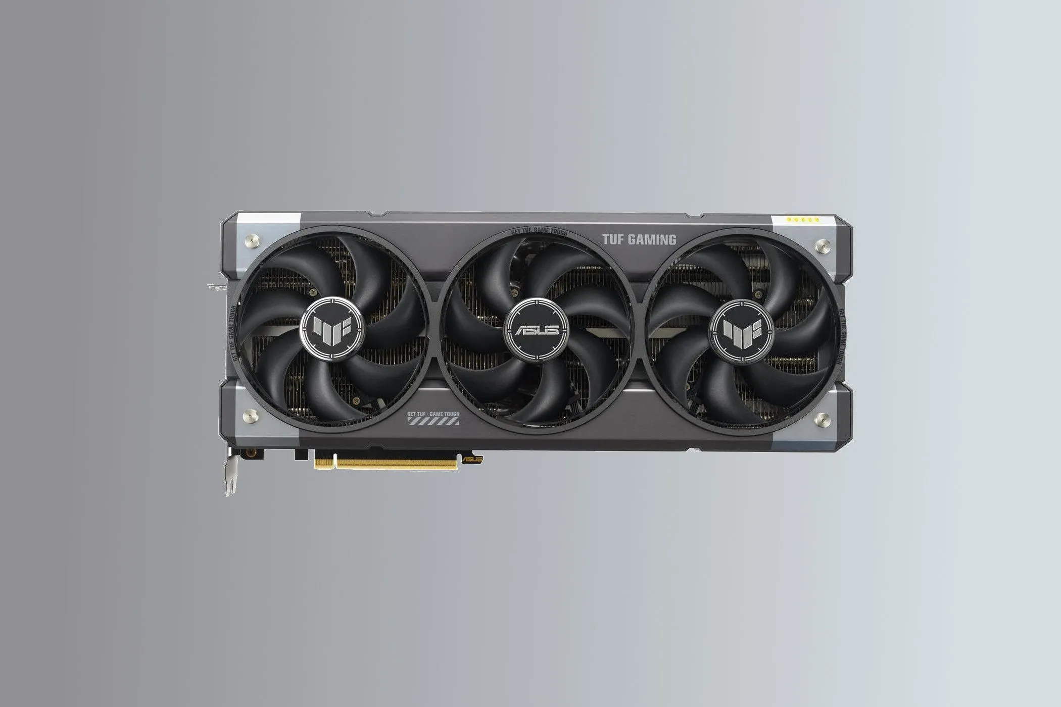 Render card đồ họa Asus TUF Gaming GeForce RTX 5070 Ti OC Edition với thiết kế mạnh mẽ