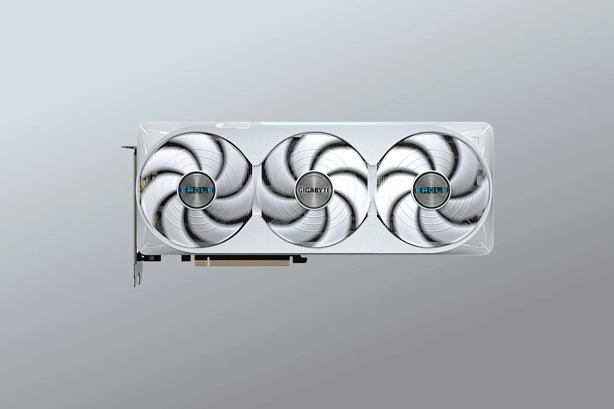 Render card đồ họa Gigabyte GeForce RTX 5070 Ti Eagle OC Ice SFF màu trắng tinh tế