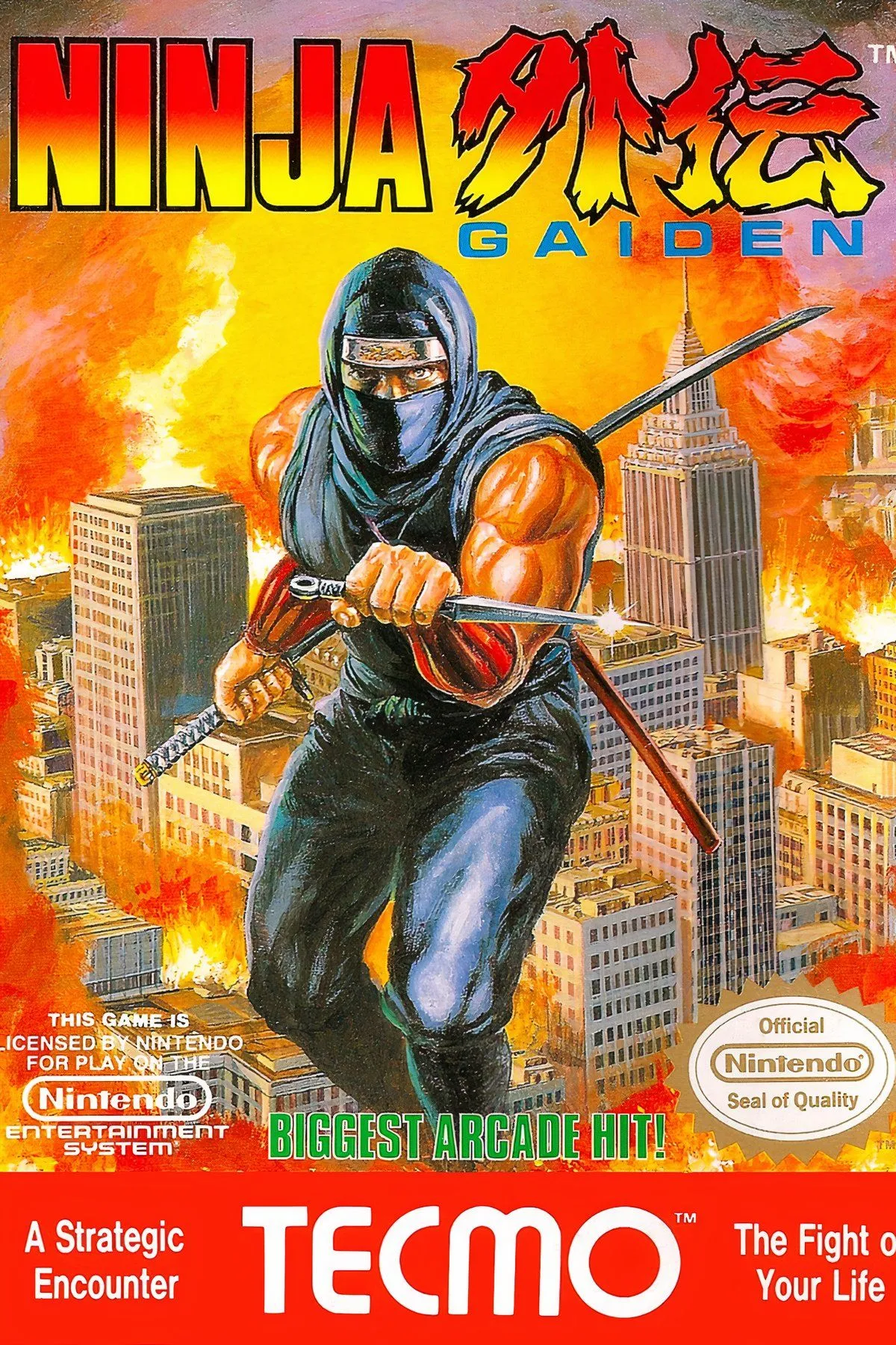 Ryu Hayabusa đối mặt với kẻ thù trong Ninja Gaiden, minh họa gameplay hành động khó