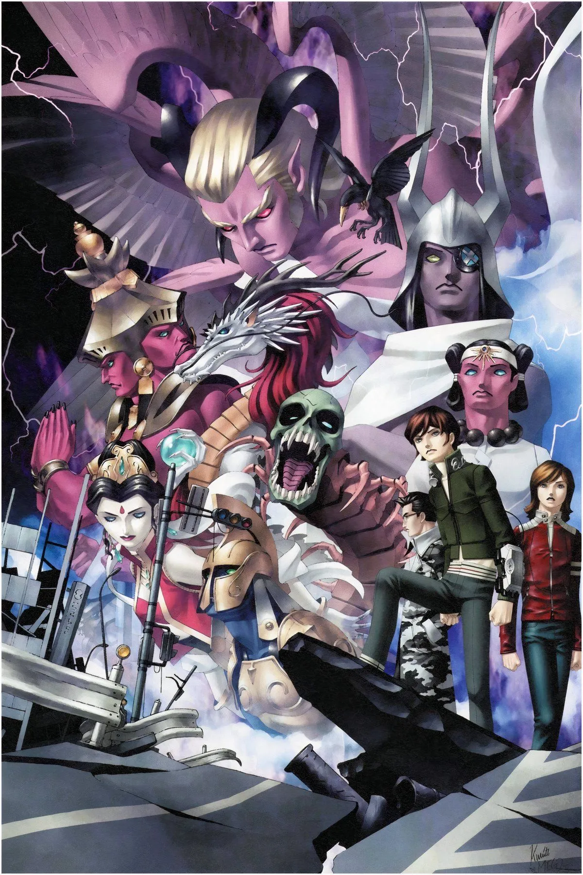 Screenshot gameplay Shin Megami Tensei với bản dịch fan-made