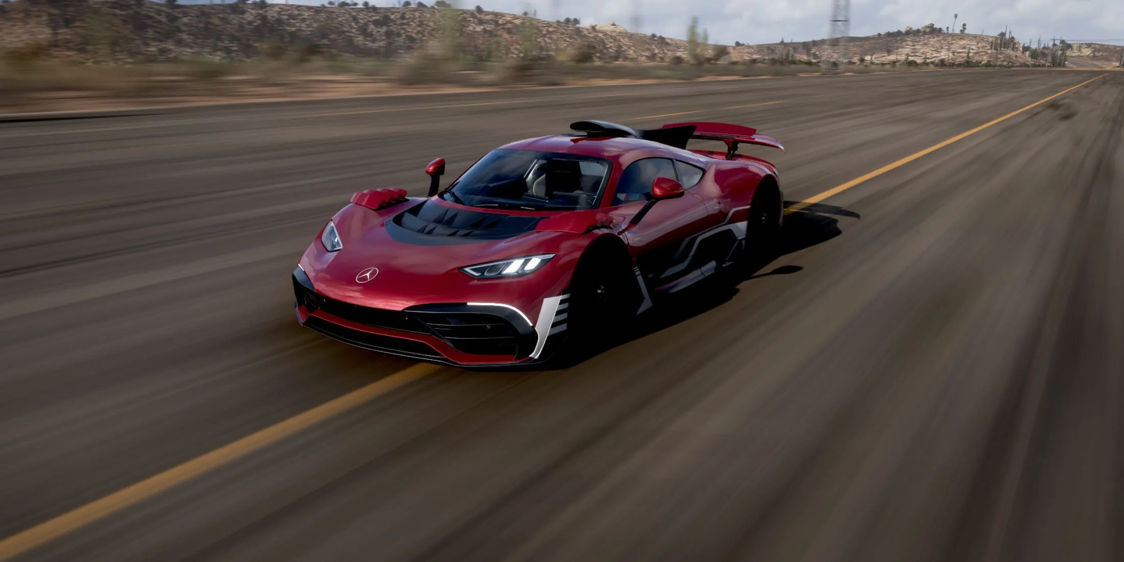 Siêu xe Mercedes-AMG ONE trong một cảnh đua ấn tượng của Forza Horizon 5
