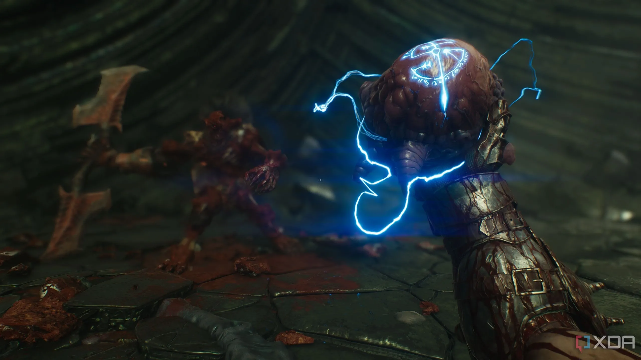 Slayer đang giữ một Demonic Essence tăng tối đa sức khỏe trong Chapter 15 của Doom: The Dark Ages.