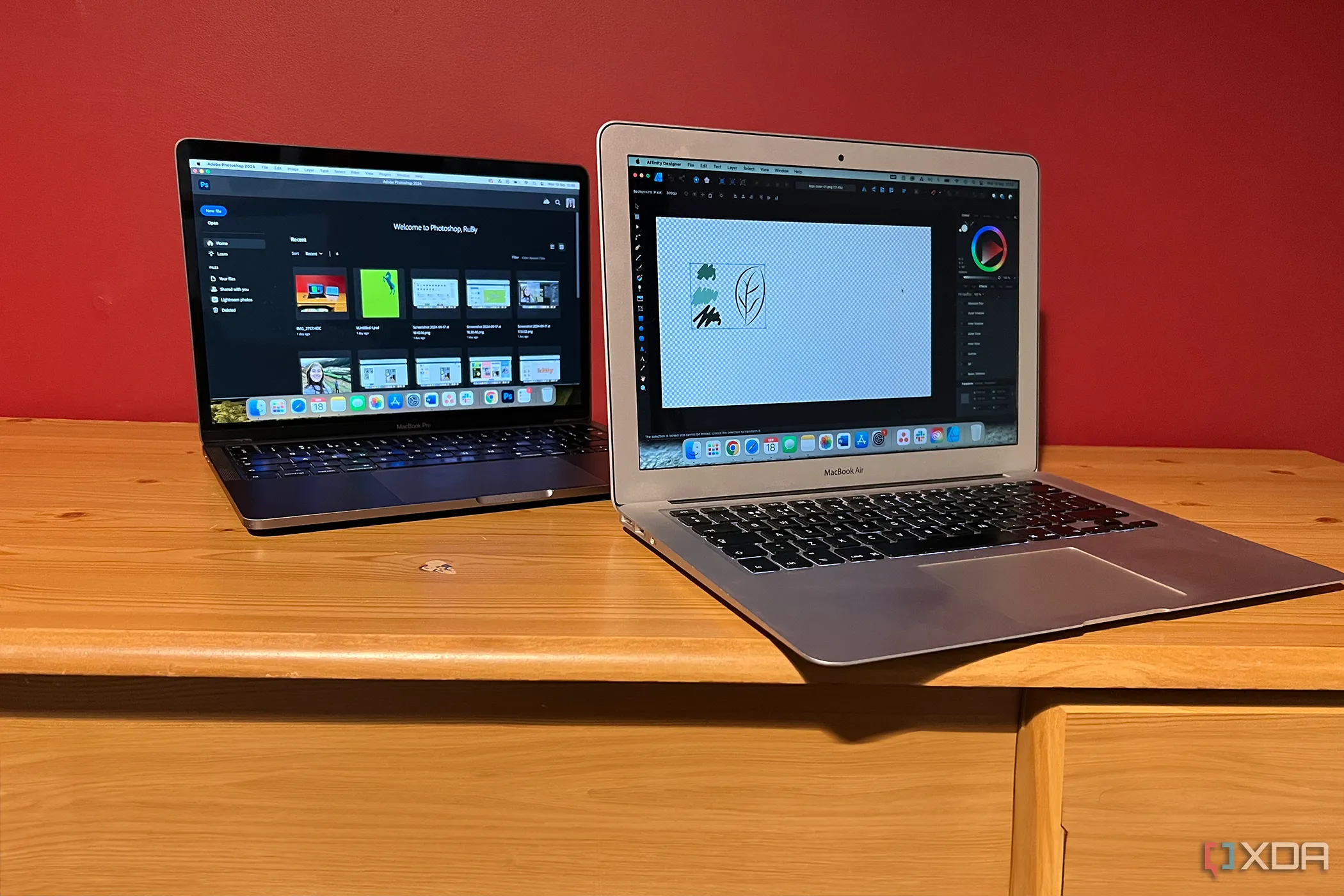 So sánh các phần mềm thiết kế đồ họa phổ biến như Photoshop và Affinity Designer trên MacBook
