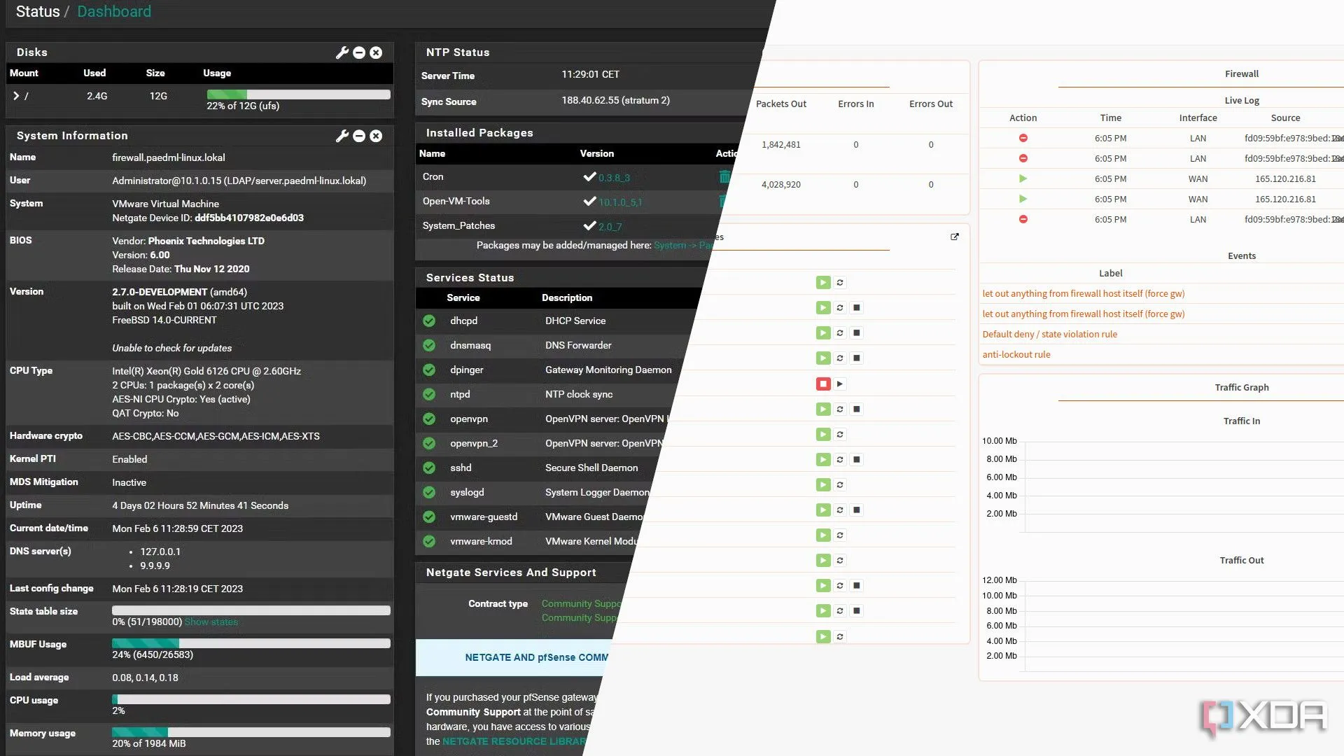 So sánh giao diện pfSense và OPNsense