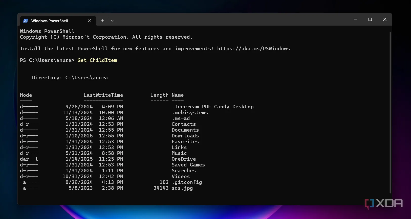 Sử dụng lệnh Get-ChildItem PowerShell để tìm kiếm tệp và thư mục