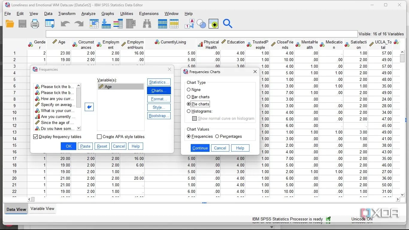 Tạo biểu đồ tròn (Pie Chart) để minh họa phân phối dữ liệu trong SPSS