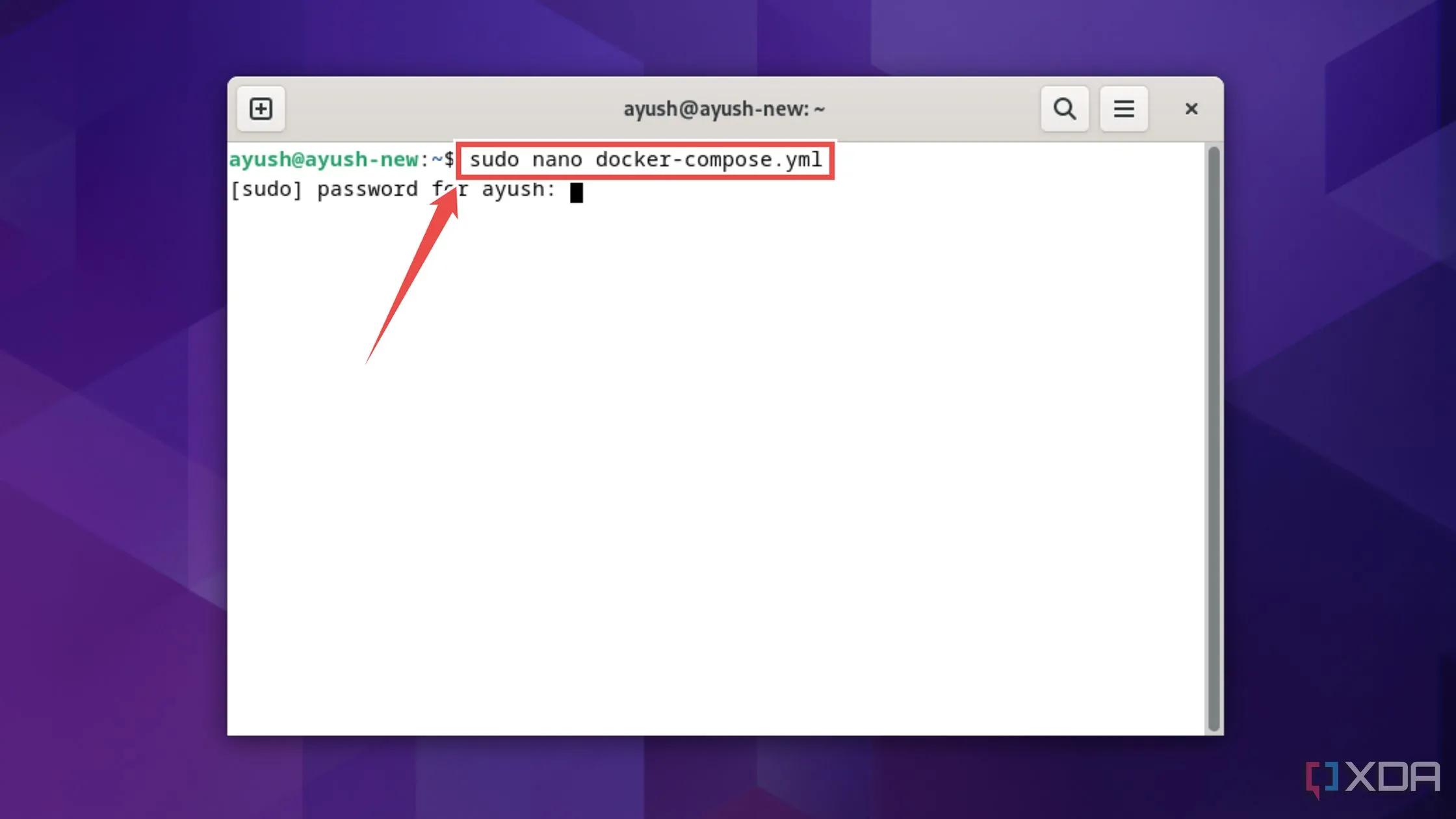 Tạo file docker-compose.yml để triển khai Obsidian container