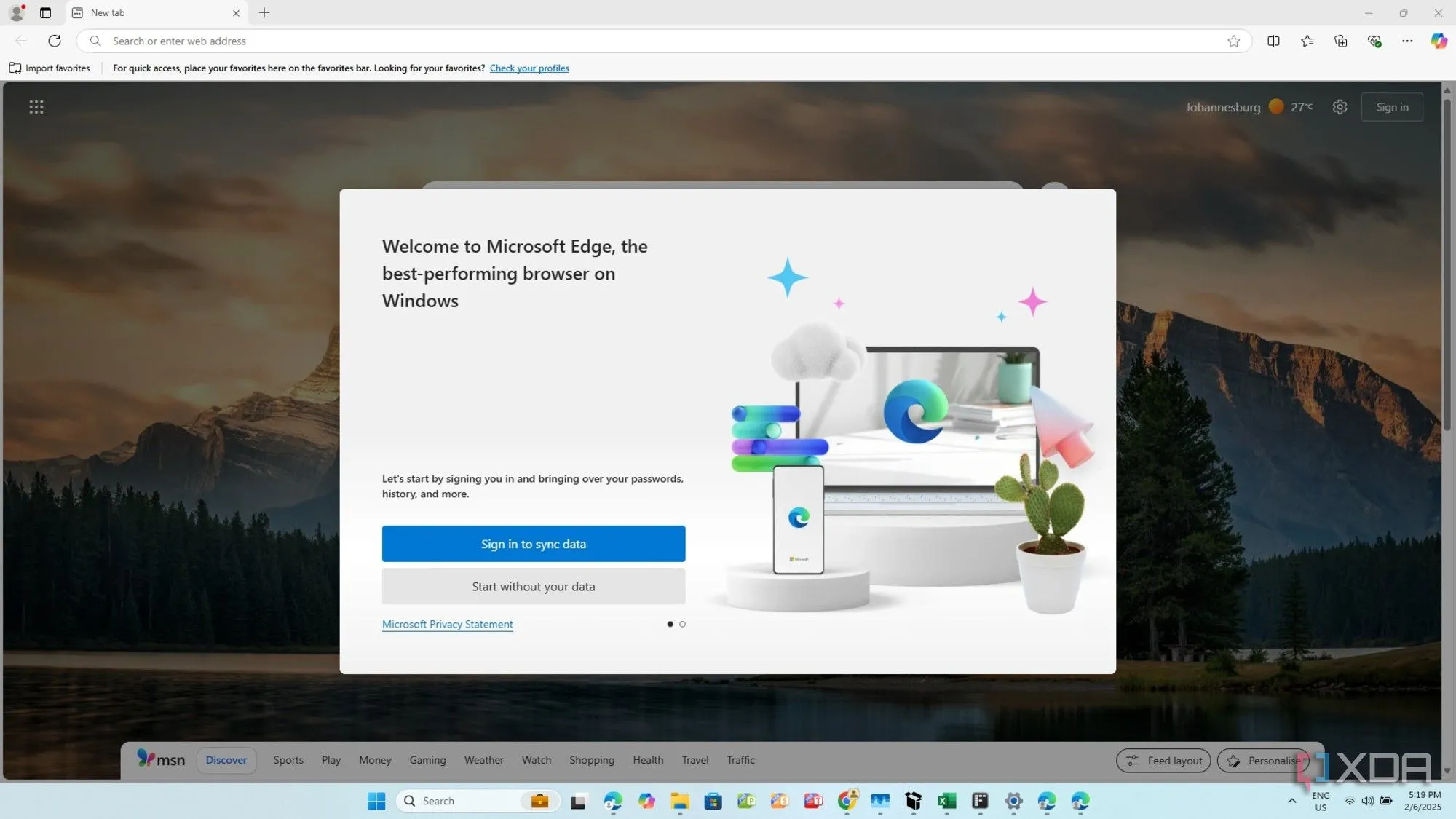 Tạo hồ sơ mới trong Microsoft Edge