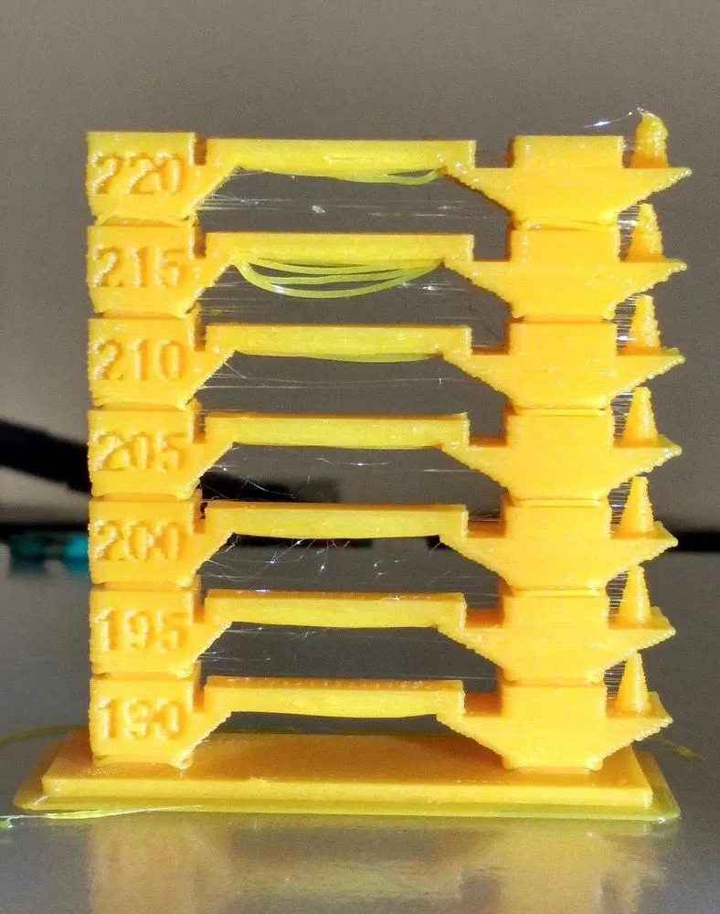 Tháp nhiệt độ (Temperature Tower) tối ưu nhiệt độ in filament cho máy in 3D