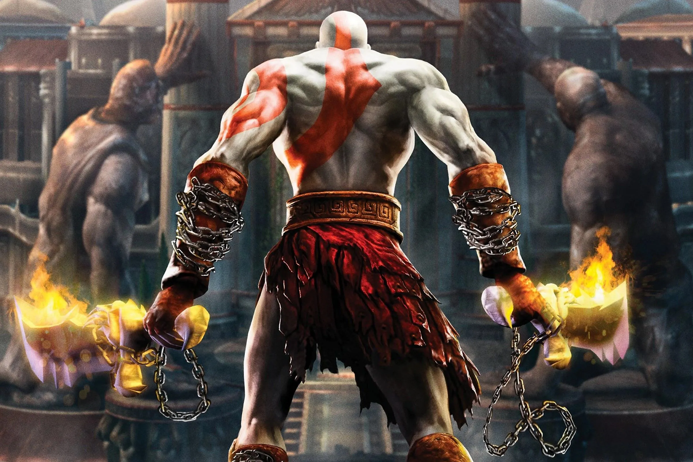 The key and box art for God of War II