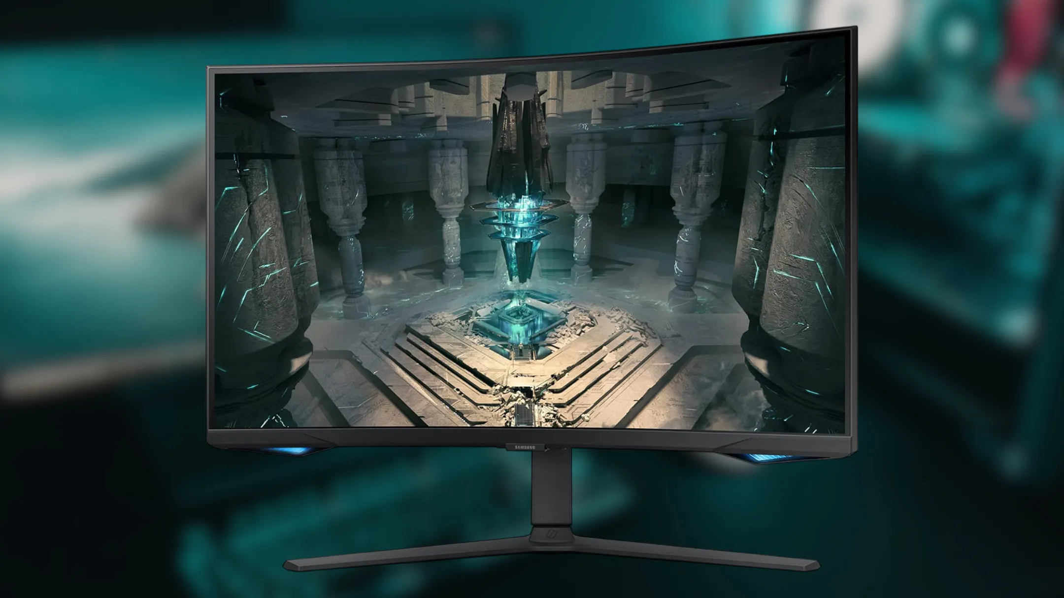 Thiết kế mặt sau và khả năng điều chỉnh của màn hình Samsung Odyssey G65B 32 inch