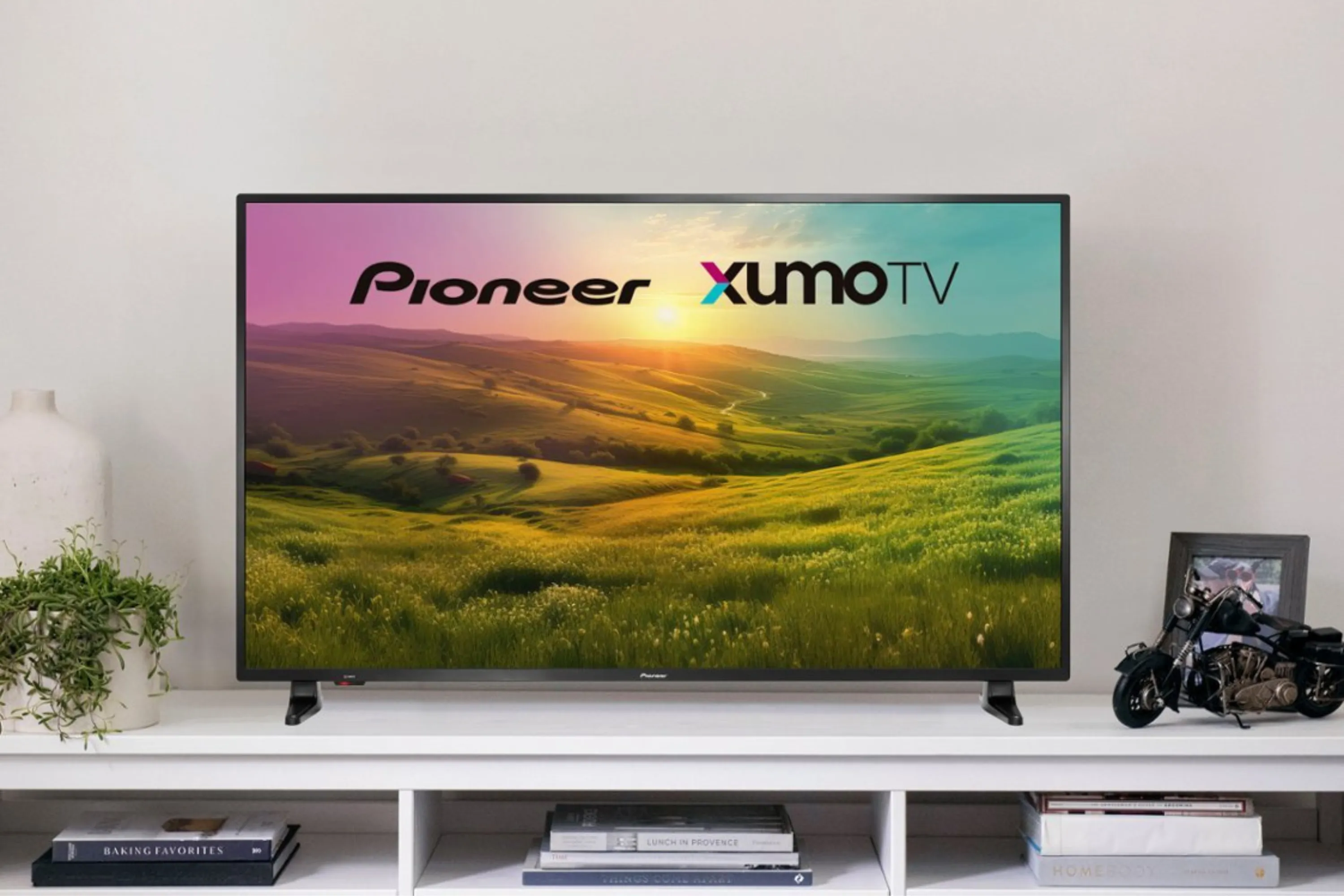 Thiết kế thanh lịch của TV Pioneer Xumo 43 inch với chân đế vững chắc