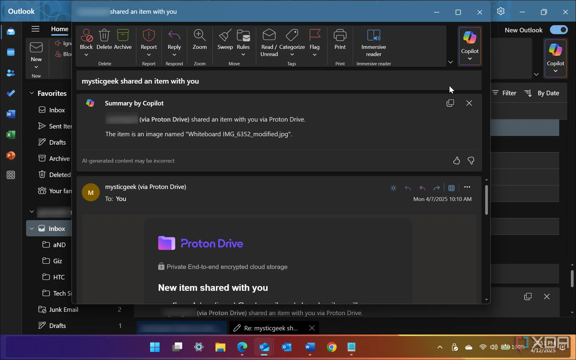 Tính năng Copilot tóm tắt email trong ứng dụng Outlook, thường bị tin tặc lợi dụng qua email lừa đảo.