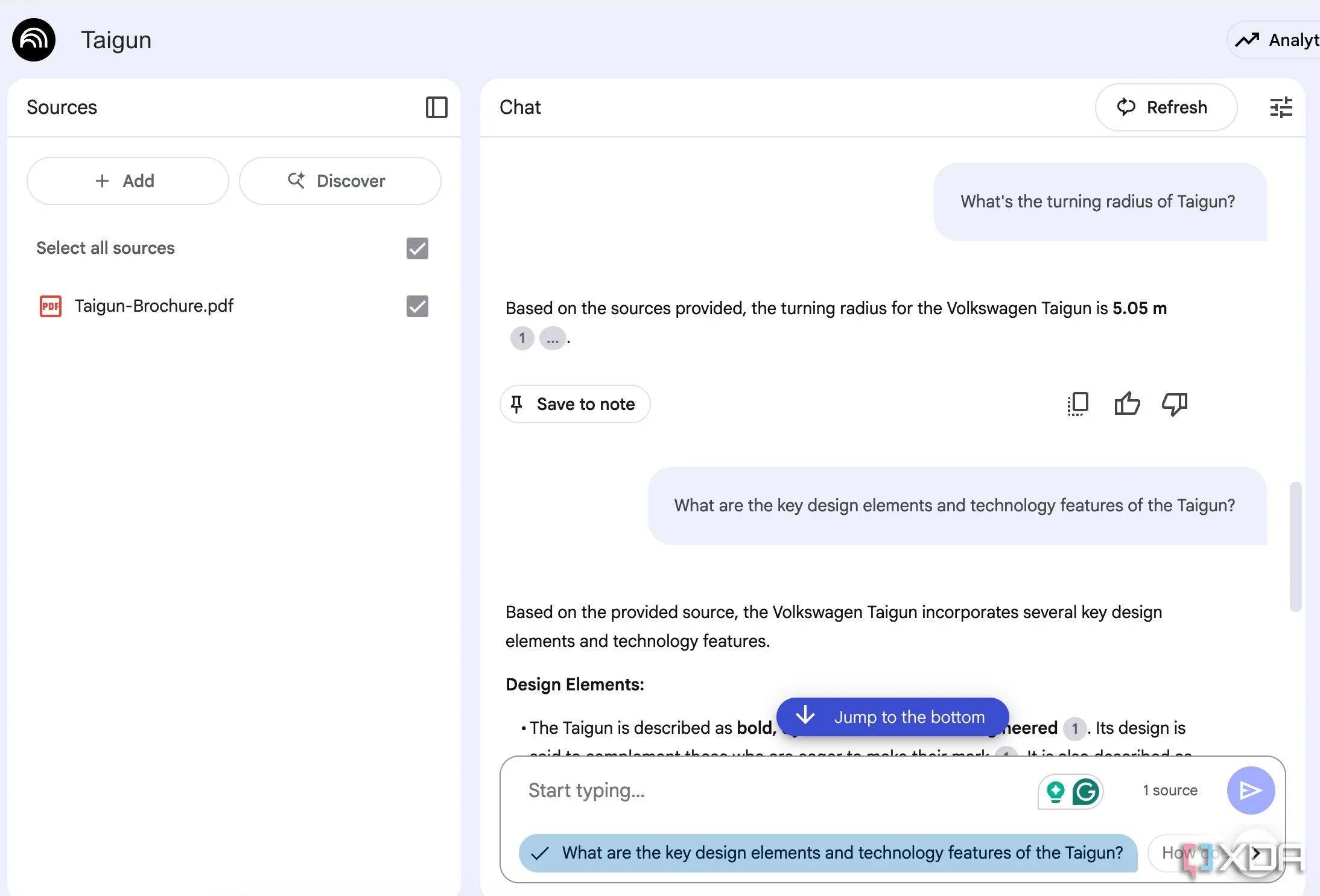 Tính năng quét và trò chuyện với file PDF trong NotebookLM