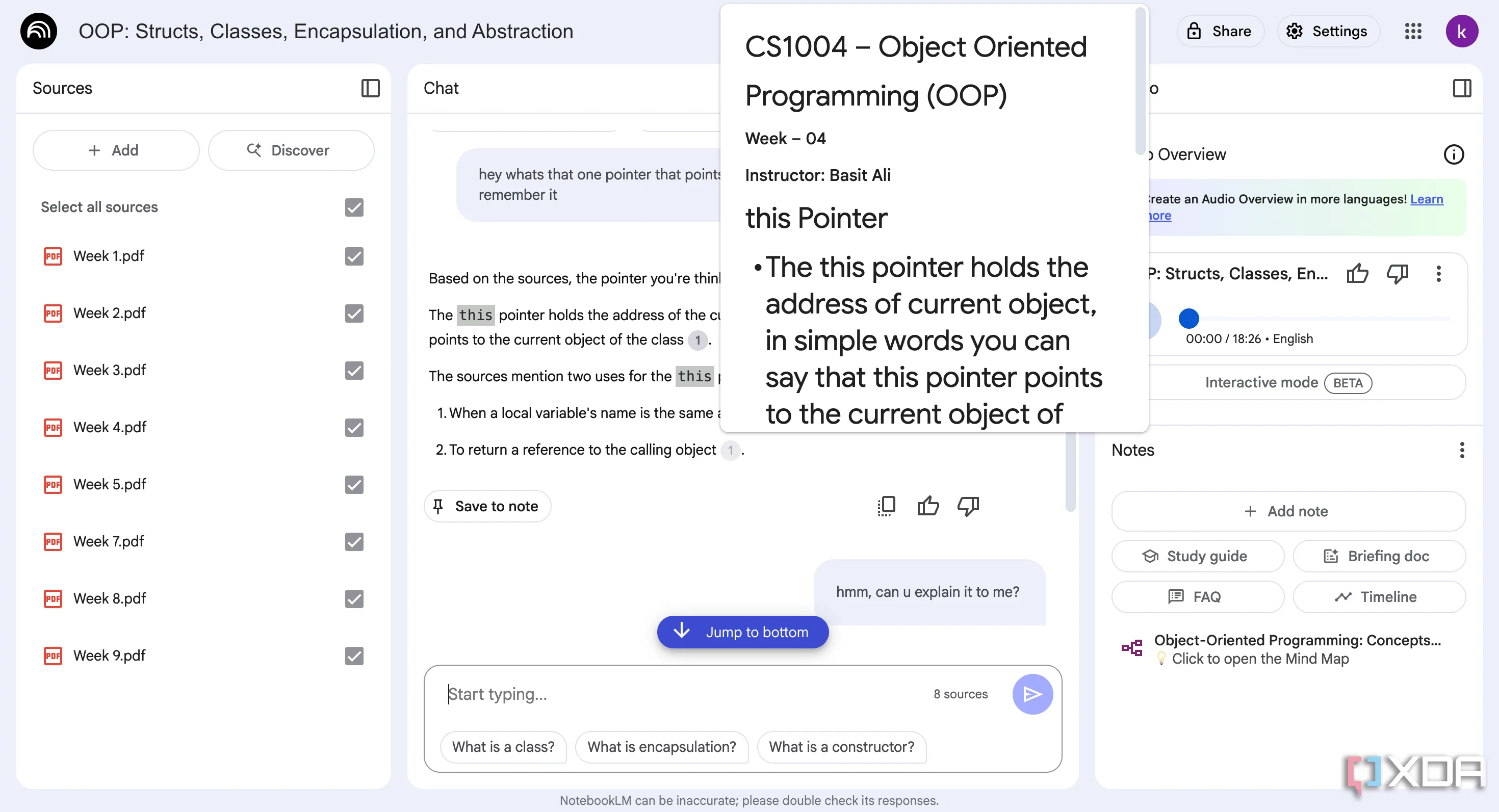 Tính năng trích dẫn nguồn minh bạch của Google NotebookLM, giúp người dùng dễ dàng kiểm chứng thông tin.