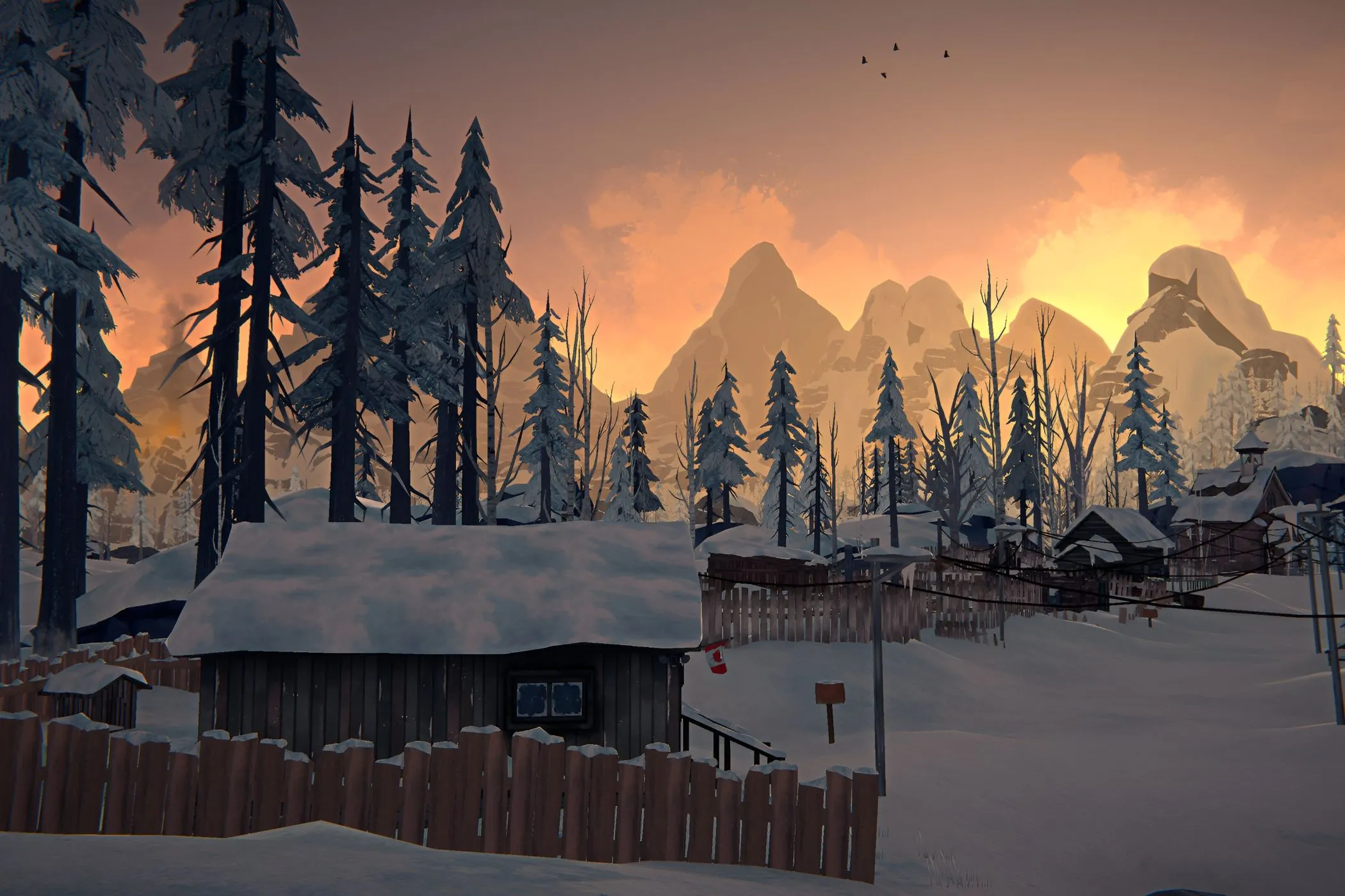 Toàn cảnh mùa đông Canada trong The Long Dark với ánh bình minh