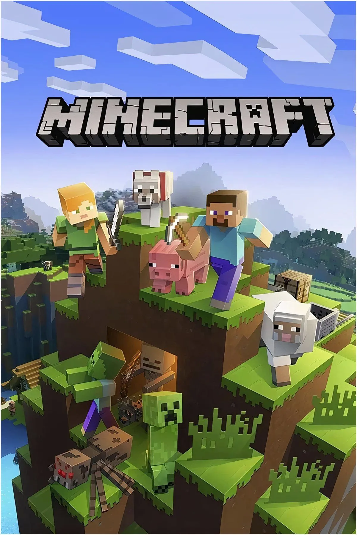 Tổng hợp các ảnh chụp màn hình game Minecraft, minh họa lối chơi xây dựng và phiêu lưu đa dạng.