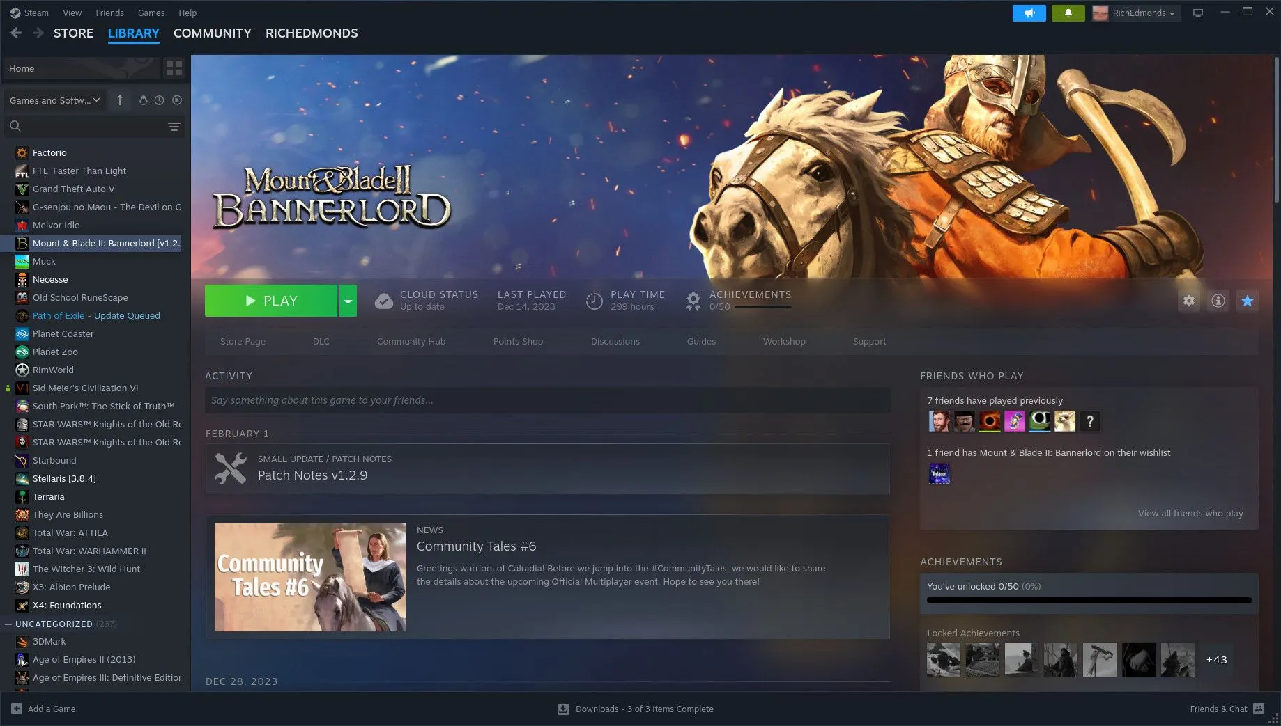 Trải nghiệm chơi game Mount &amp; Blade II: Bannerlord qua Steam trên hệ điều hành Linux