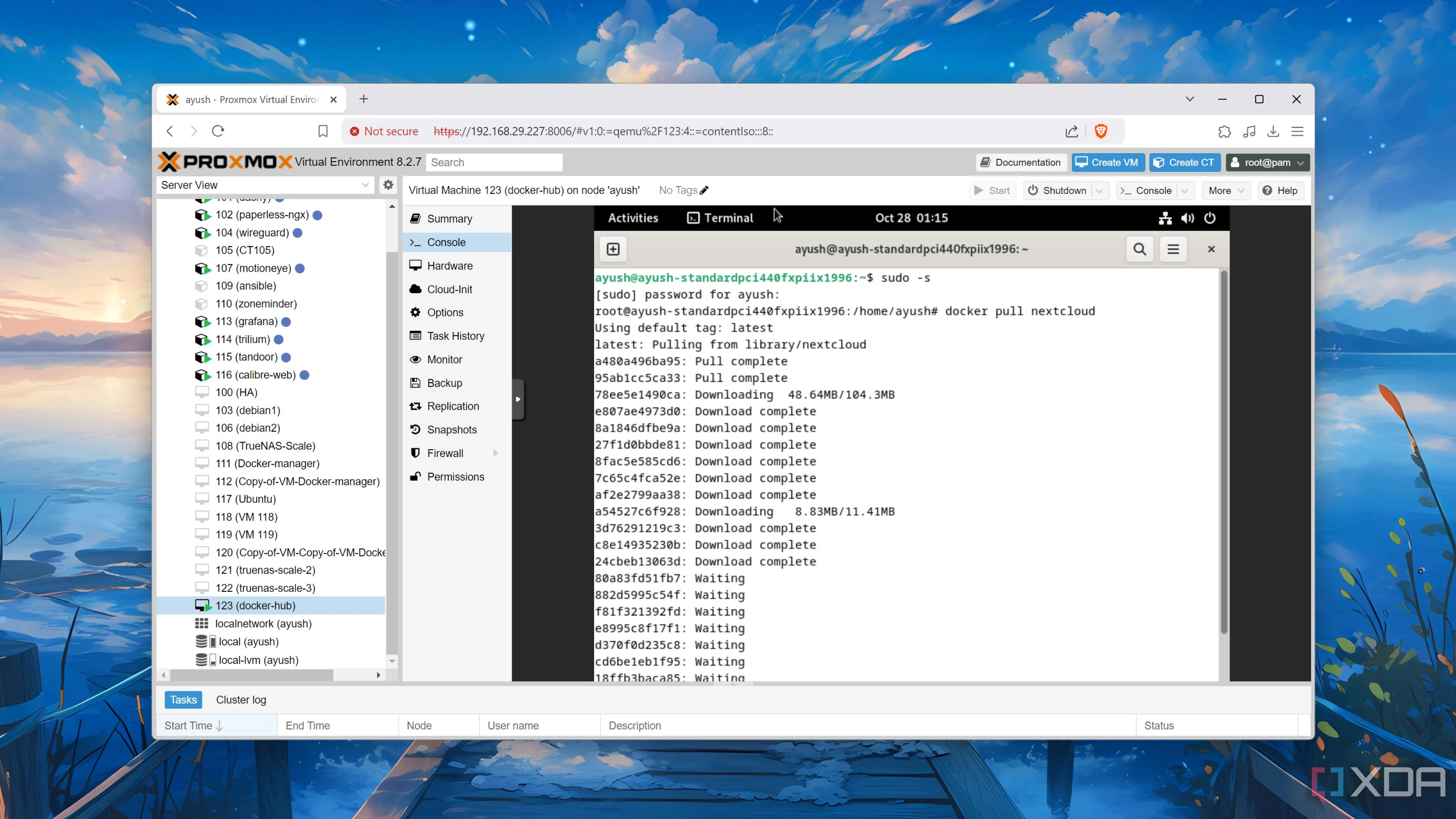 Triển khai container Nextcloud bằng Docker trên máy ảo Proxmox