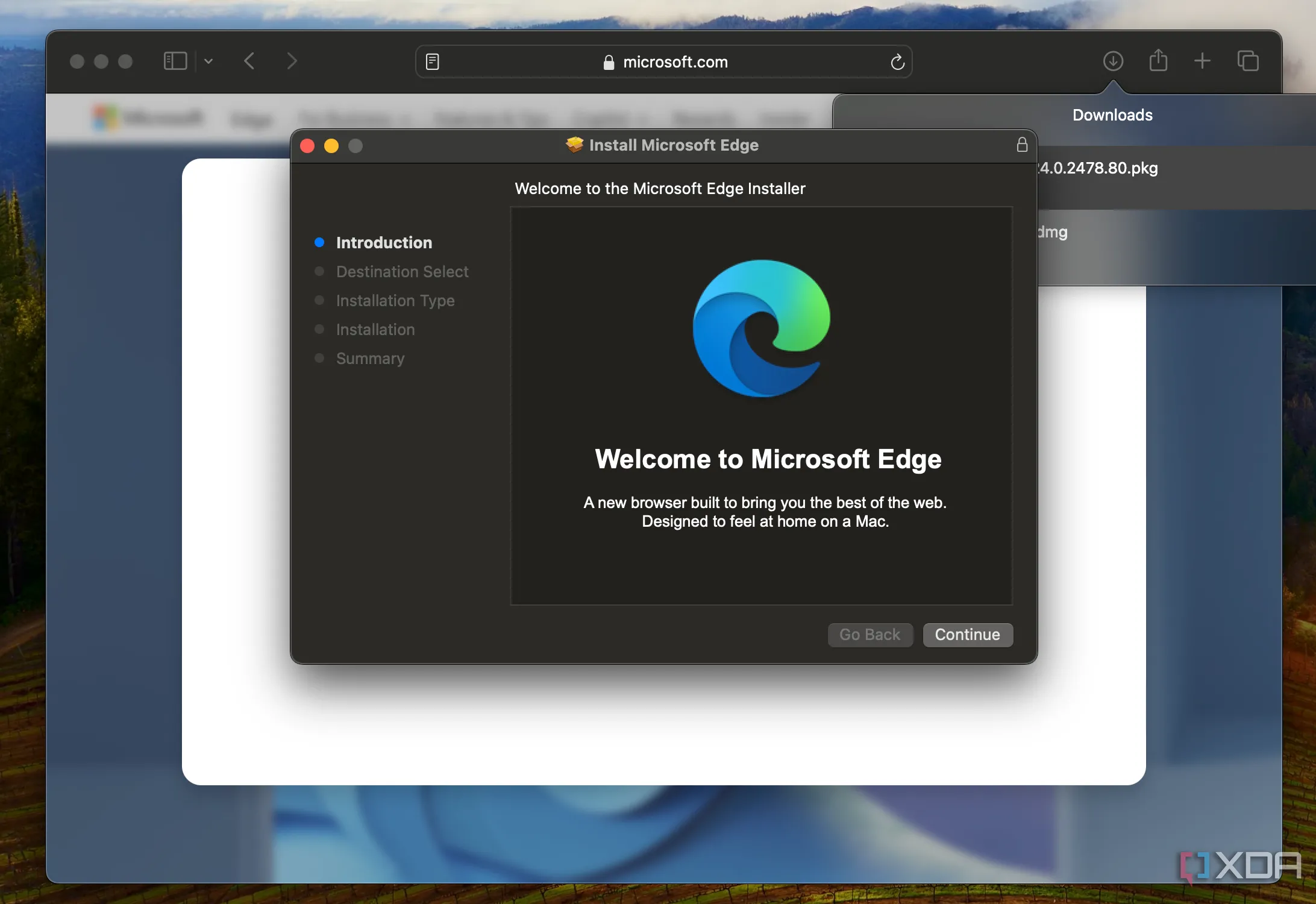 Trình duyệt Microsoft Edge trên máy Mac, nơi sẽ lưu mật khẩu thay Authenticator