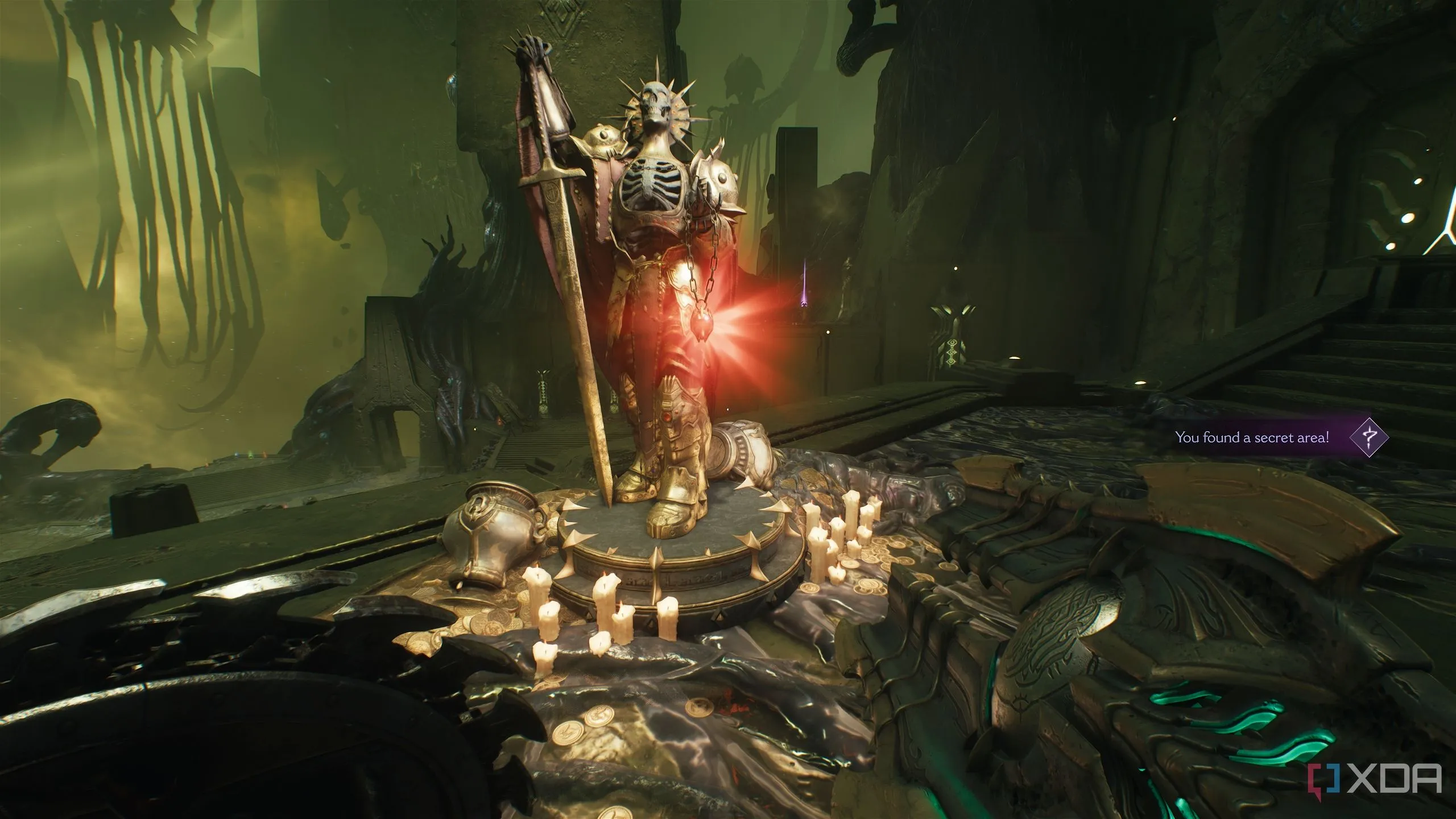 Tượng hồng ngọc đỏ đầu tiên trong Chapter 15 của Doom: The Dark Ages.