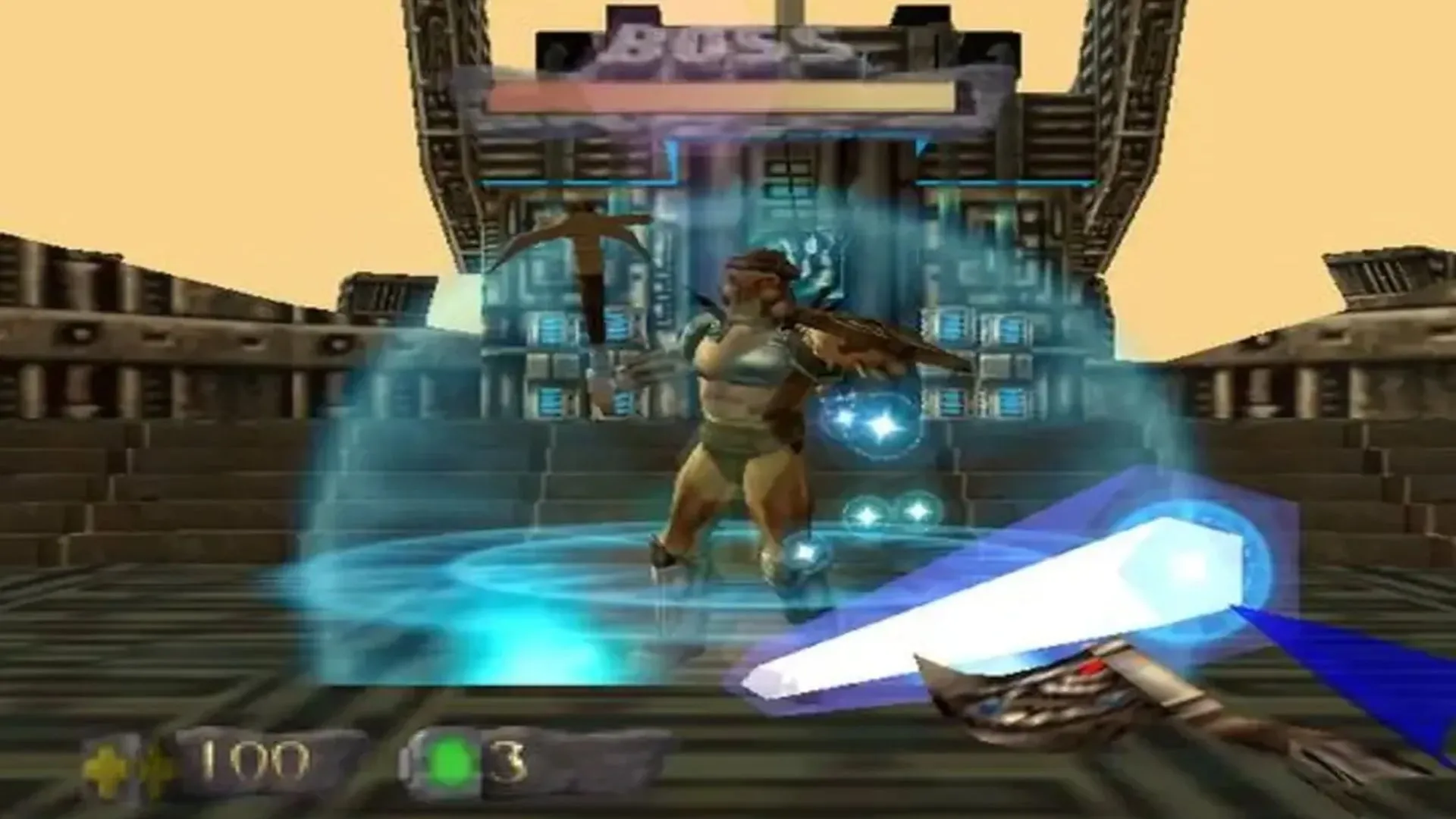 Turok sử dụng Chronoscepter trong Turok: Dinosaur Hunter