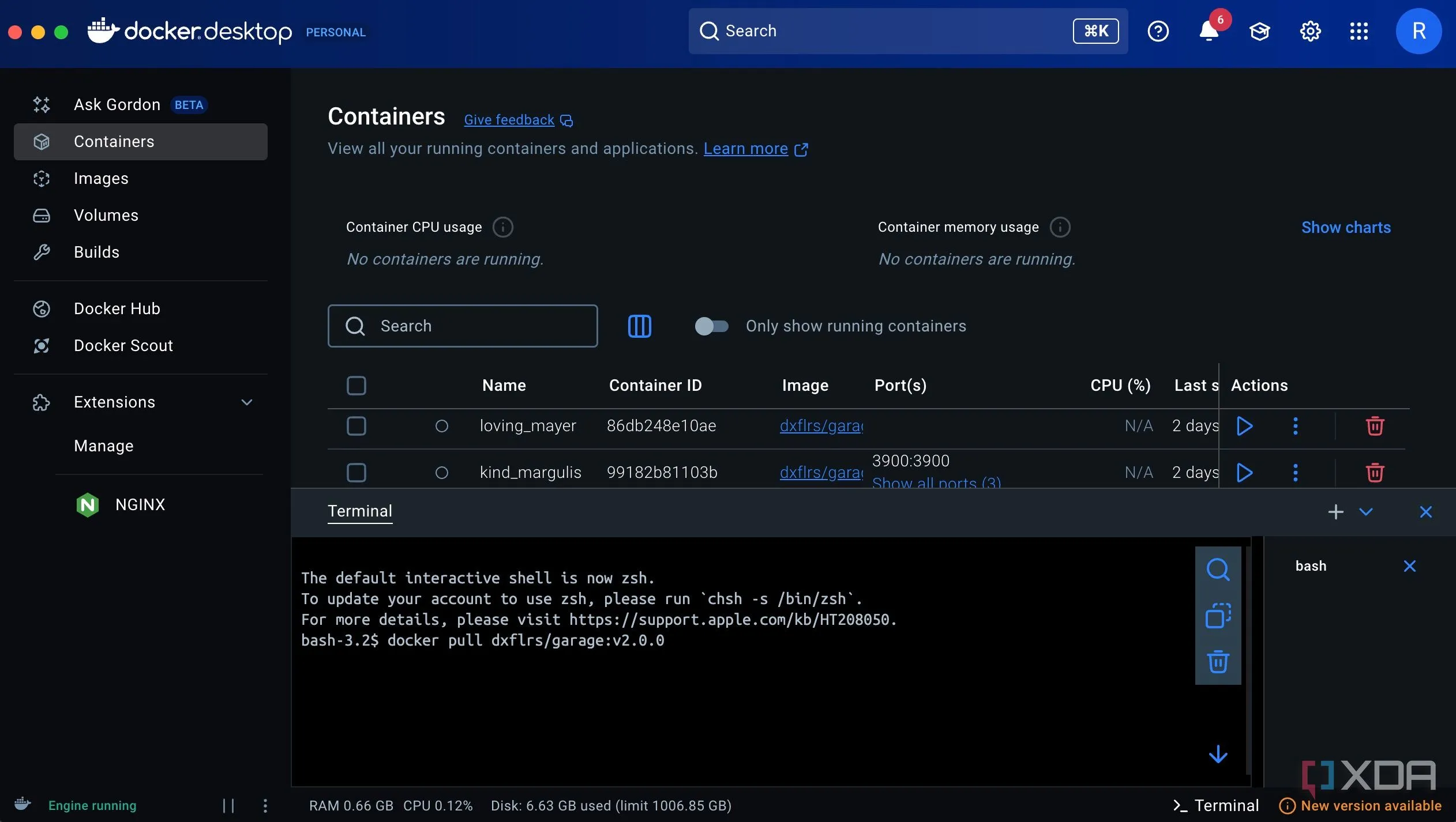 Ví dụ cú pháp lệnh docker pull trong terminal để tải Docker image.