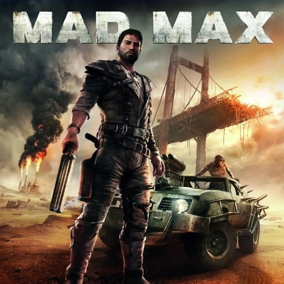 Xe ô tô chiến đấu trong thế giới hoang tàn của Mad Max, thể hiện gameplay thế giới mở