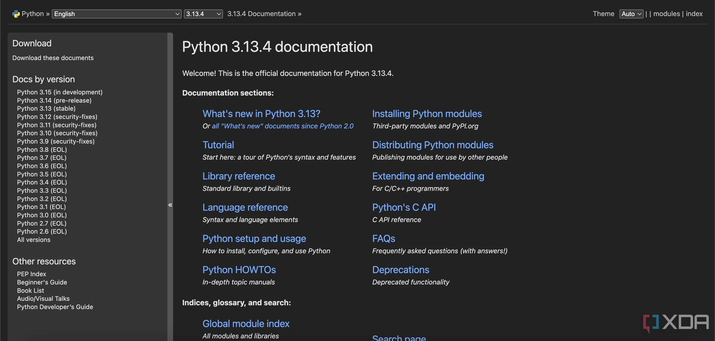Xem tài liệu Python offline trên Kiwix server
