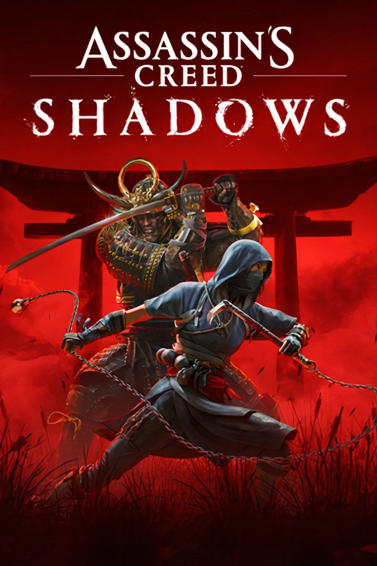 Yasuke lén lút trong bụi cây giữa màn đêm tại Assassin's Creed Shadows, minh họa hệ thống tàng hình được tối ưu nhất series.
