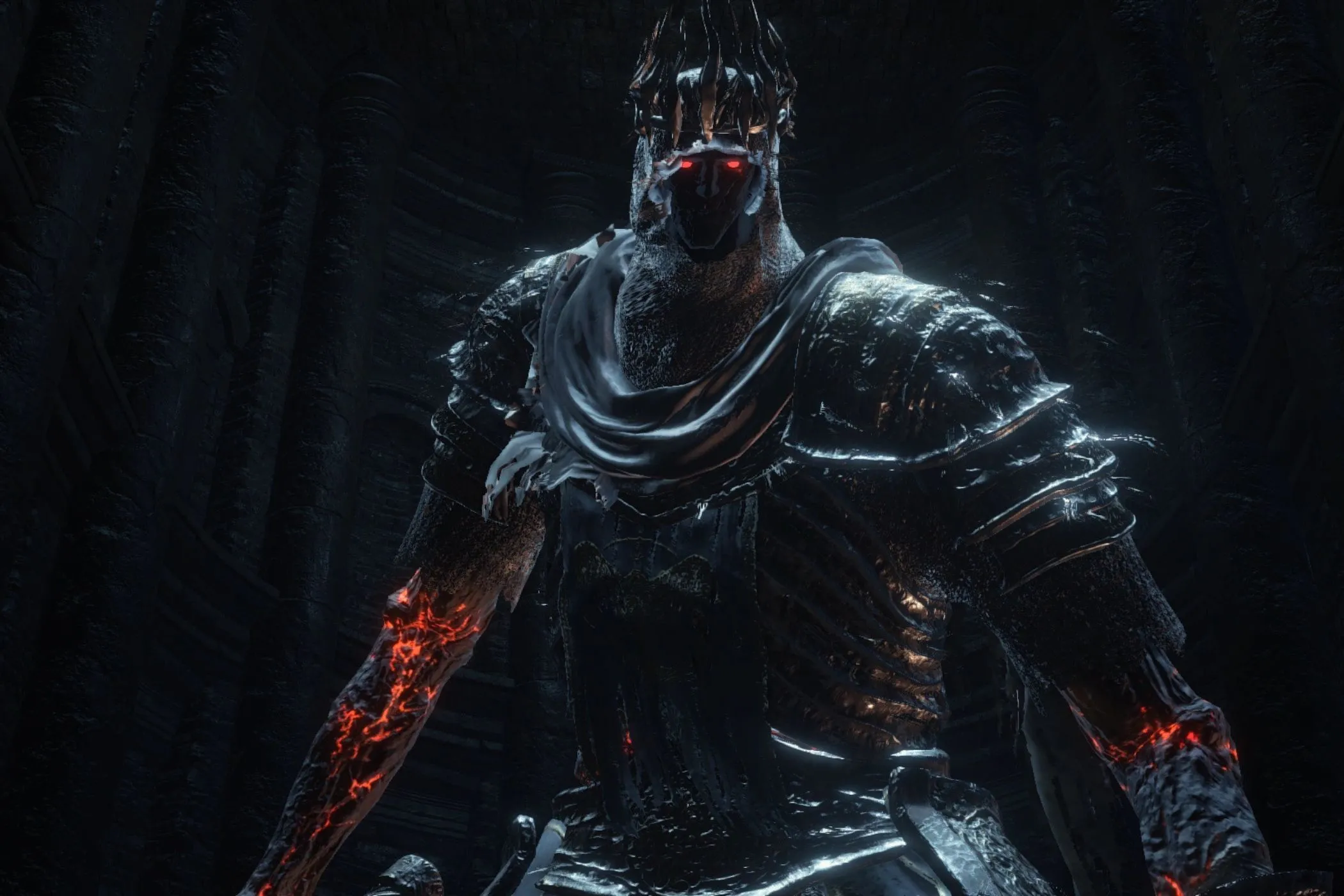 Yhorm the Giant với thanh đao đặc trưng trong Dark Souls 3