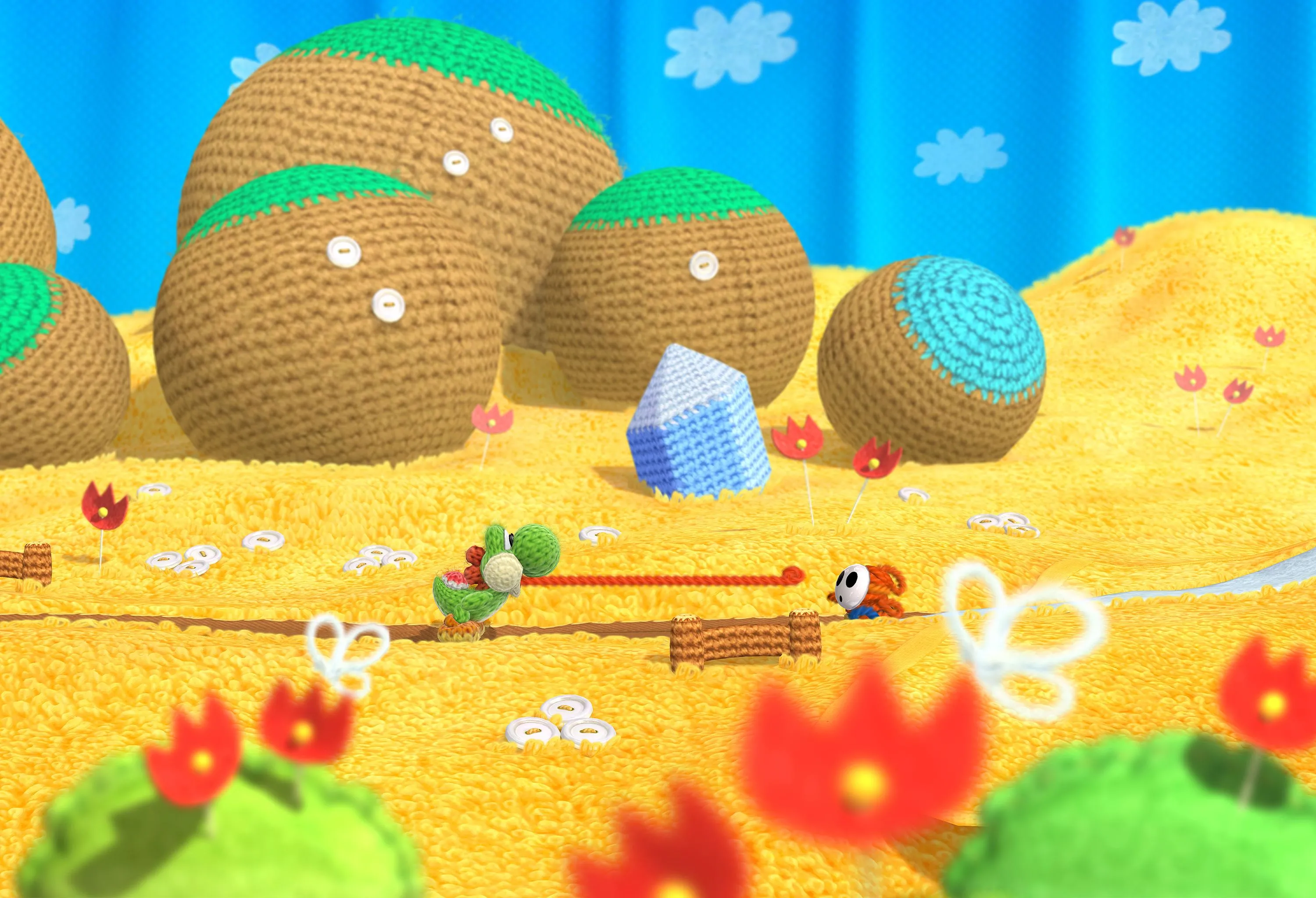 Yoshi's Woolly World trên Wii U với đồ họa len độc đáo